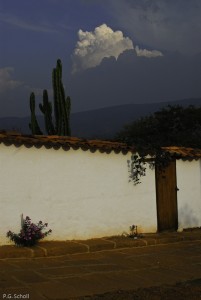 Un mur de Barichara, Colombie.
