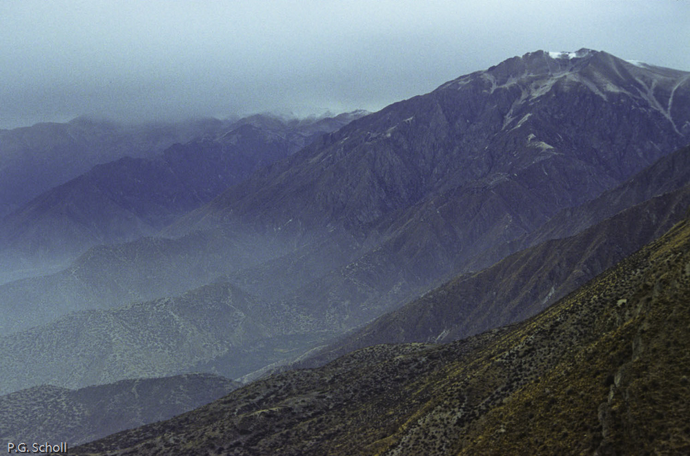 Sur les flancs du Volcan Huaynaputina, au dessus d'Omate, Pérou.